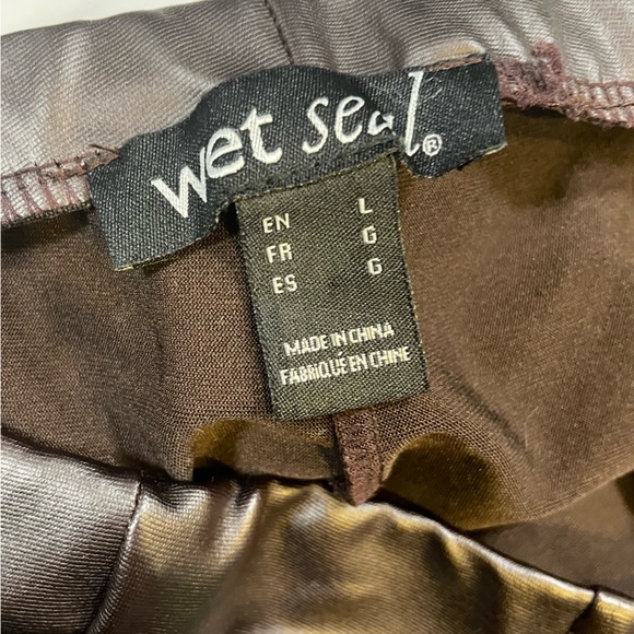 Faux leather split front leggings - Picture 3 of 4